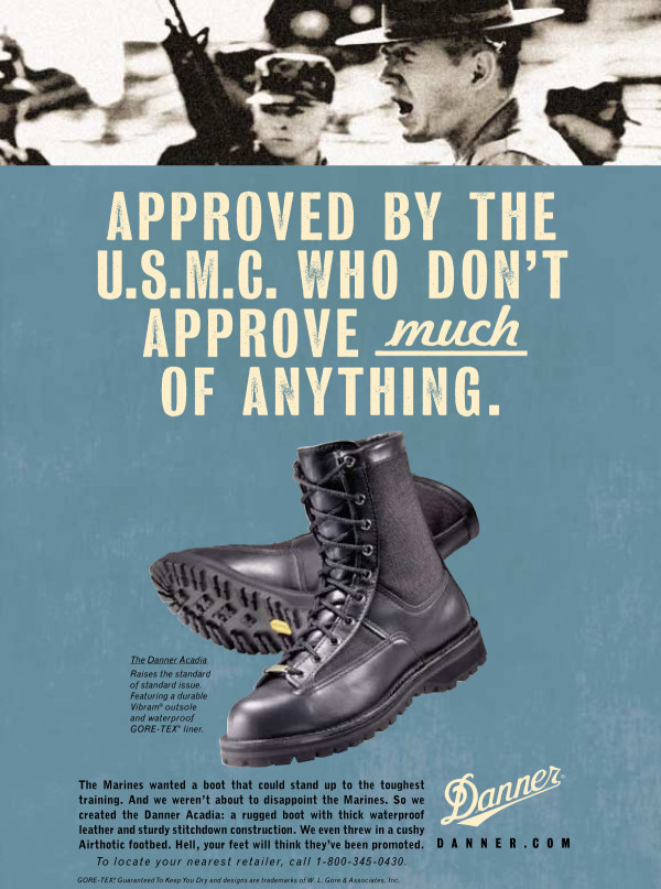 Danner Boot Company. Print advertising by Daryle Rico Creative Services.