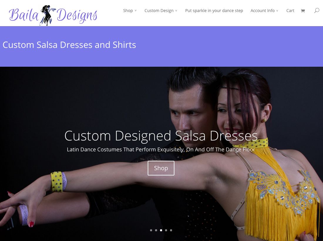 Baila-Designs.com. Affordable website design by Daryle Rico Creative Services.
